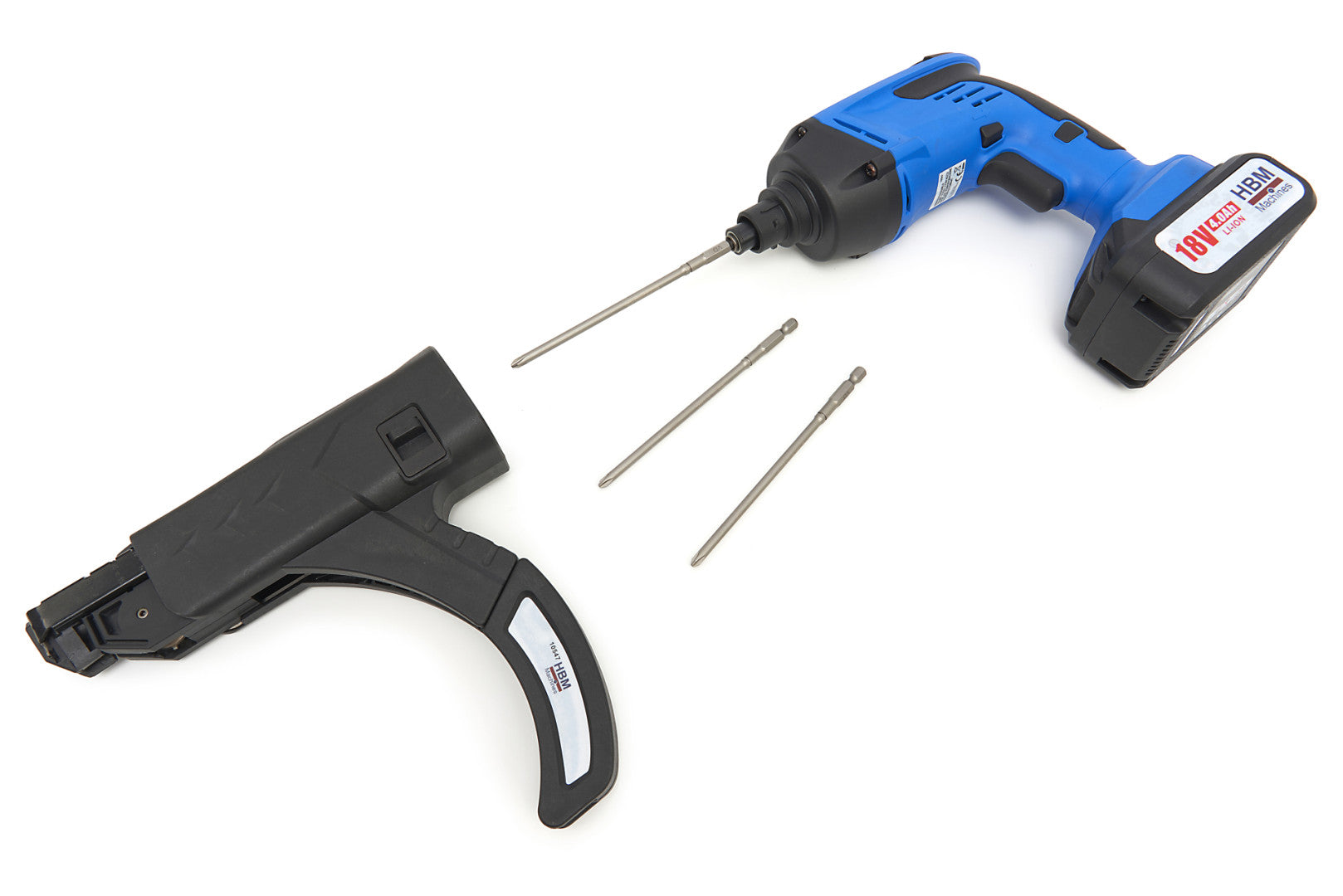 Automatický akumulátorový skrutkovač na sadrokartón so zásobníkom v pásoch na skrutky9mm - 55mm, 18V, 4Ah HBM