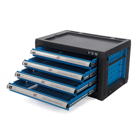 Dielenská skriňa na náradie so 4 zásuvkami - modrá