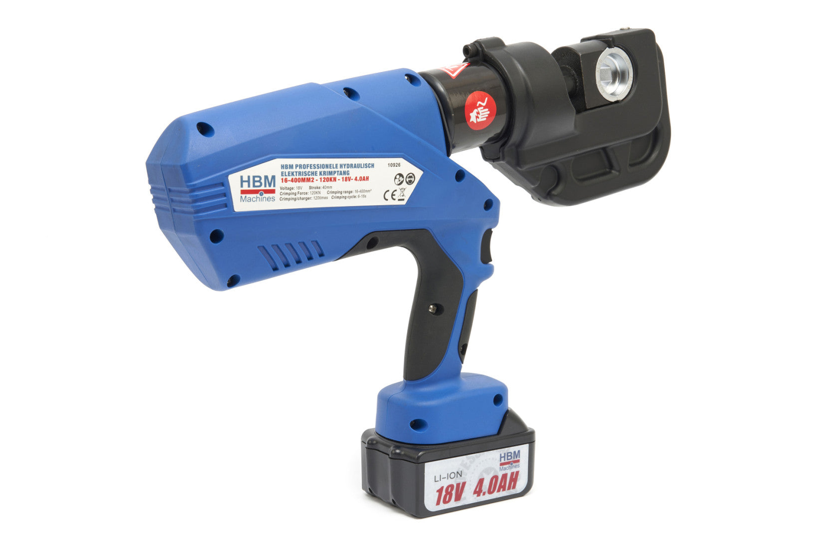 Elektrohydraulické lisovacie kliešte s akumulátorom 4,0Ah 18V 16 – 400mm2 120kN