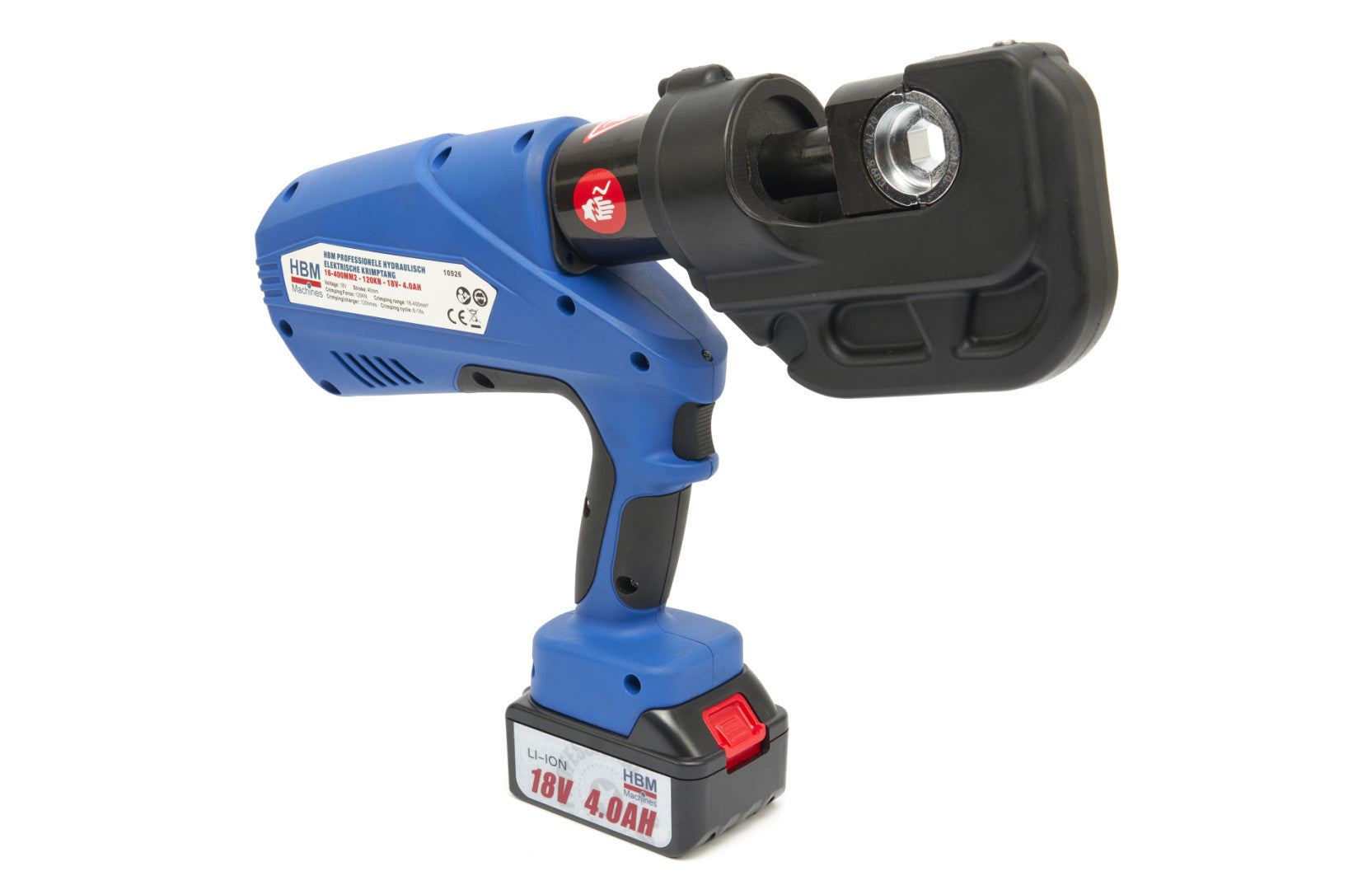 Elektrohydraulické lisovacie kliešte s akumulátorom 4,0Ah 18V 16 – 400mm2 120kN