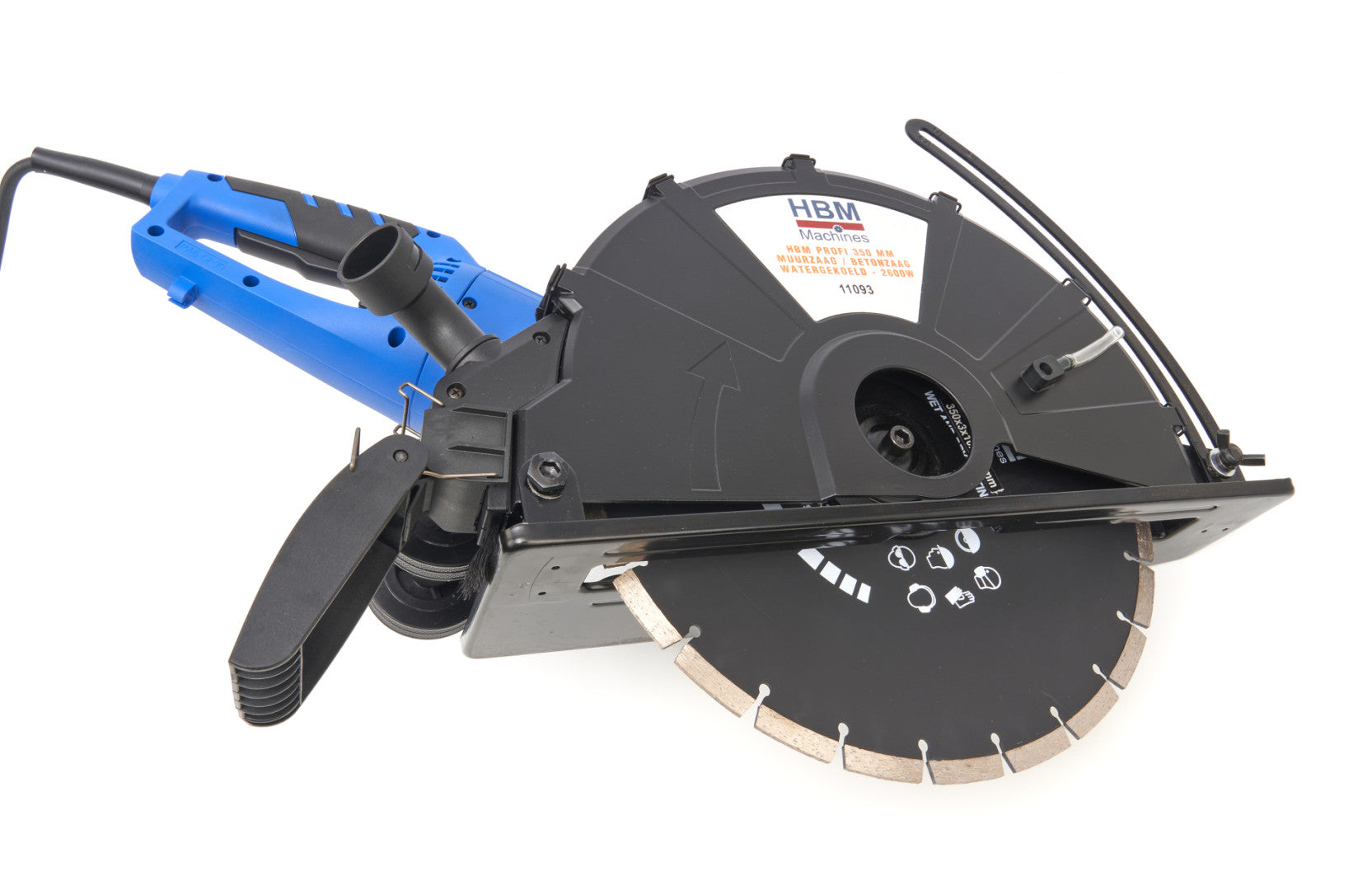 Elektrická kotúčová píla - rezačka na betón, chladenie vodou 2600W 350mm HBM