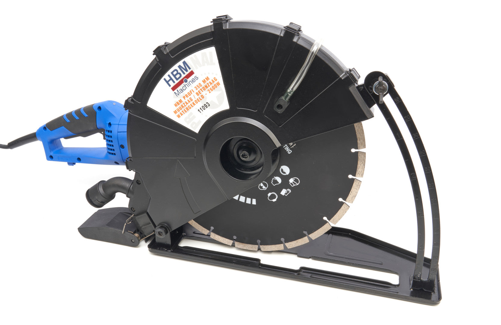 Elektrická kotúčová píla - rezačka na betón, chladenie vodou 2600W 350mm HBM