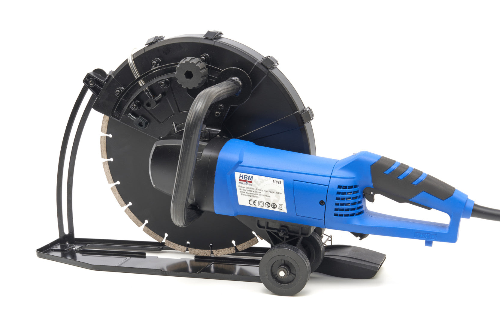 Elektrická kotúčová píla - rezačka na betón, chladenie vodou 2600W 350mm HBM