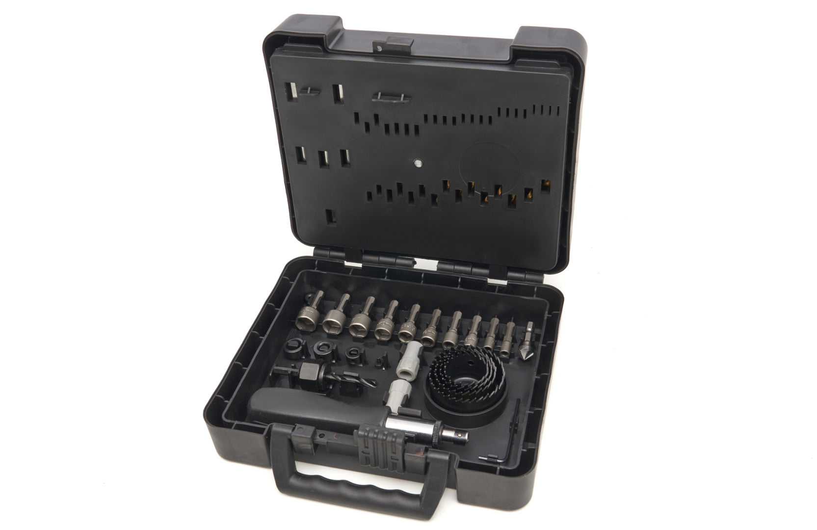 Súprava bitov, vrtákov, korún a fréz na drevo, kov, murivo – 204 kusov HBM