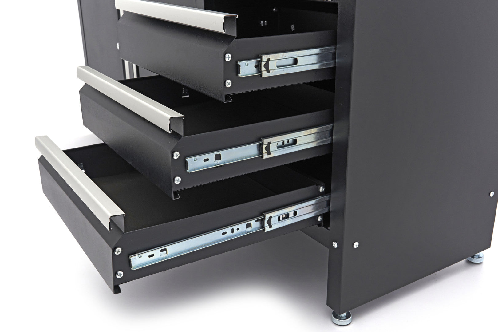 Profesionálna dielenská skrinka na náradie s pracovným stolom - ponk, masívna drevená doska 171cm, 2 dvierka a 6 zásuviek, HBM Machines Holandsko