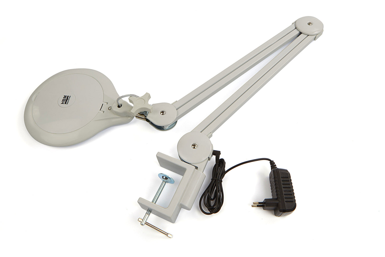 LED lampa s lupou a nastaviteľným ramenom, s úchytom na stôl, 3800lux HBM