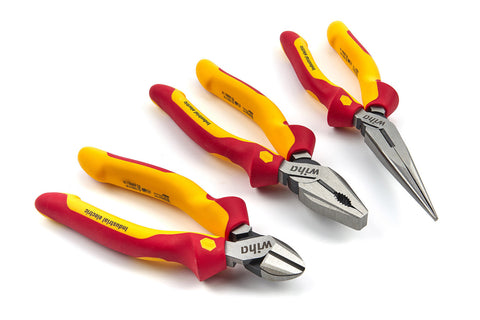 Sada 3 izolovaných klieští pre elektrikárov s ochranou vde wiha