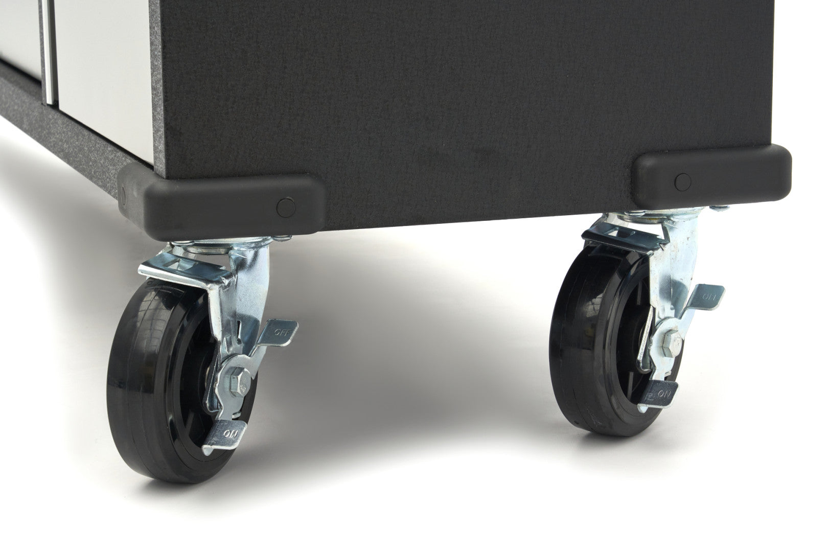 Profesionálny pracovný stôl, pojazdný, s 18 zásuvkami, 168cm, masívna drevená doska, zásuvka 220V / USB, HBM