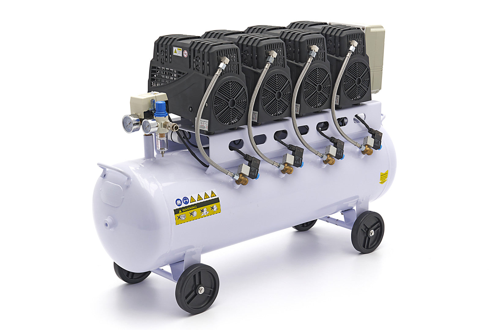 Tichý bezolejový kompresor s nízkou hlučnosťou 120l 10bar HBM Machines Holandsko