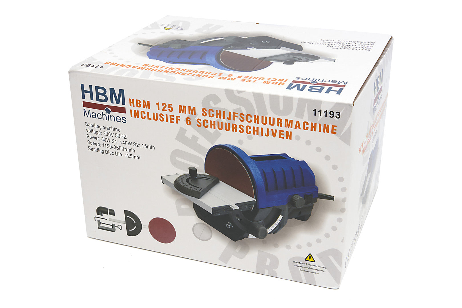 Stolová tanierová brúska s kotúčom 125mm HBM