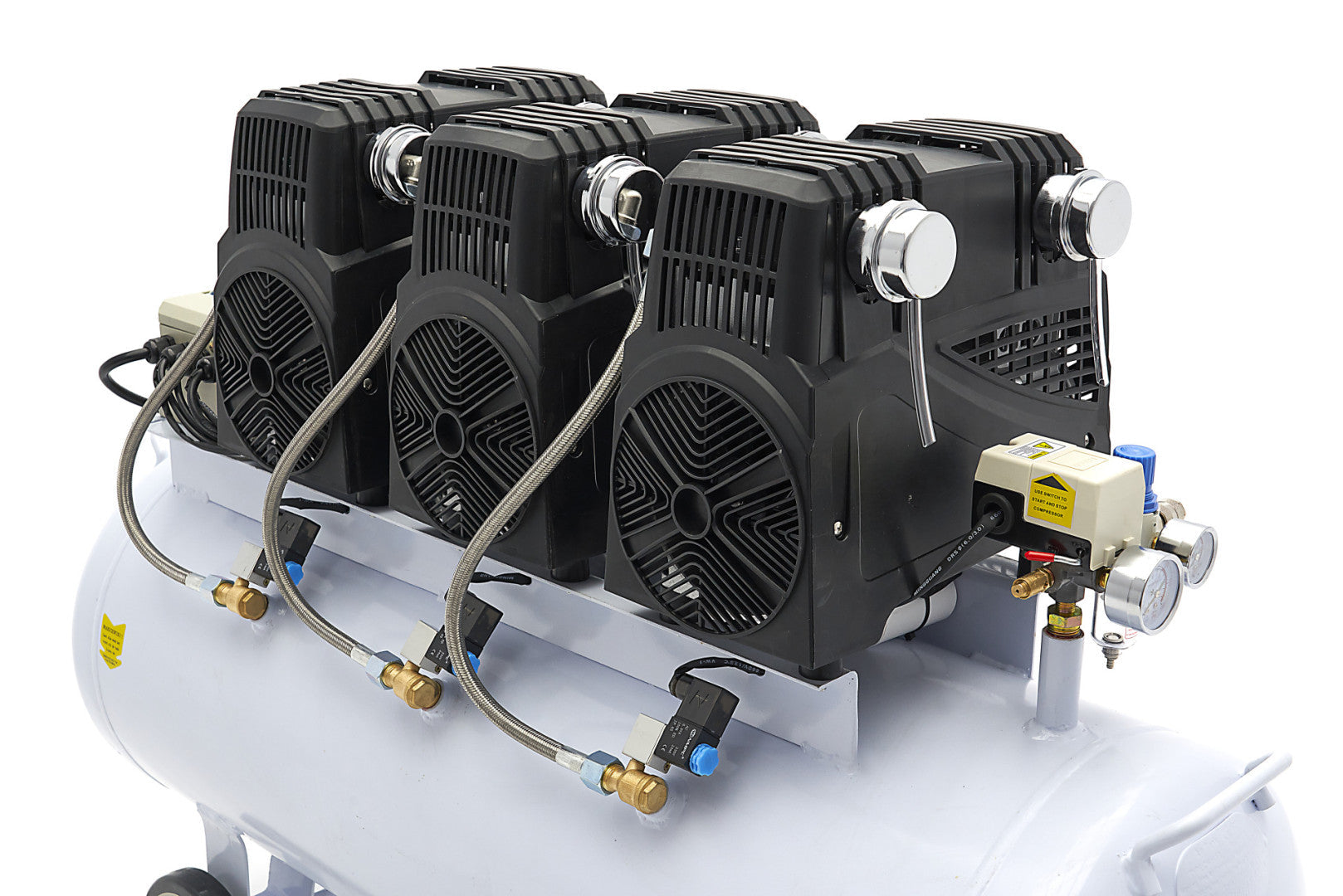 Tichý bezolejový kompresor s nízkou hlučnosťou 150l 10bar HBM Machines Holandsko