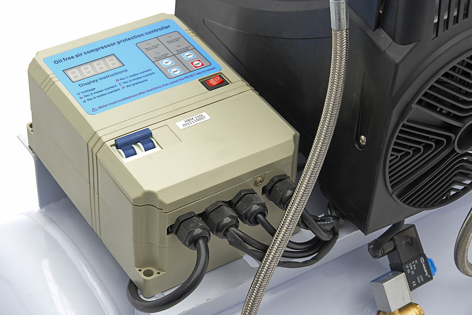 Tichý bezolejový kompresor s nízkou hlučnosťou 150l 10bar HBM Machines Holandsko