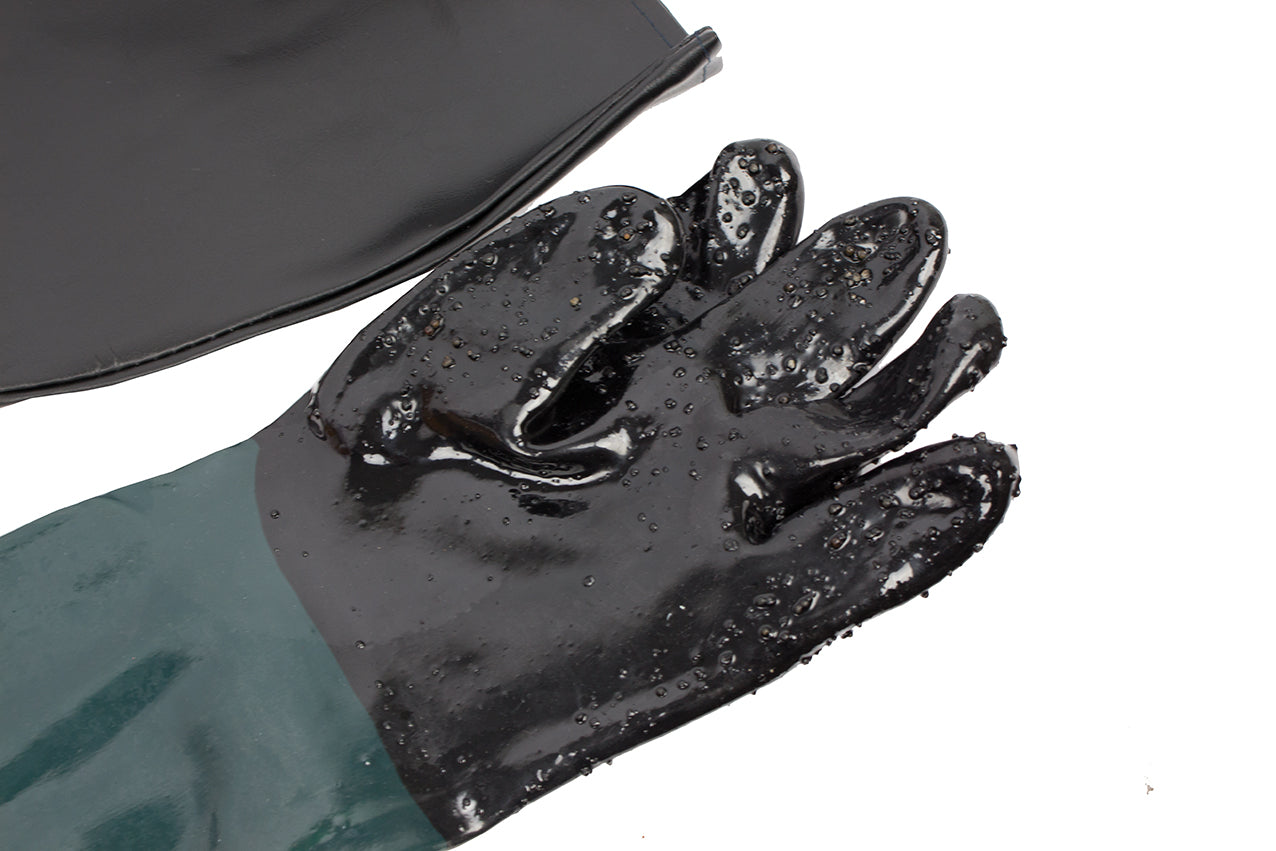 Sada ochranných rukavíc na pieskovanie 60 cm kroftools