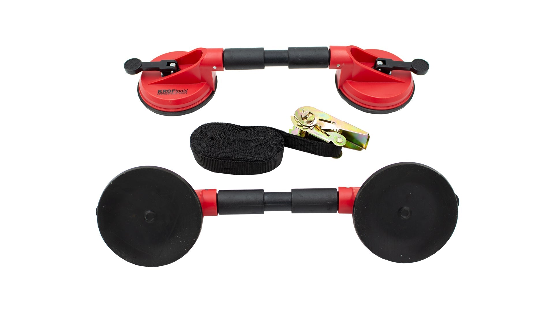 Sada s prísavkou na demontáž čelného skla + upevňovací popruh kroftools