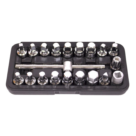 Sada kľúčov - nadstavcov na zátky olejových vaní 20ks Kroftools