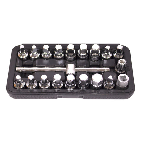 Sada kľúčov - nadstavcov na zátky olejových vaní 20ks Kroftools