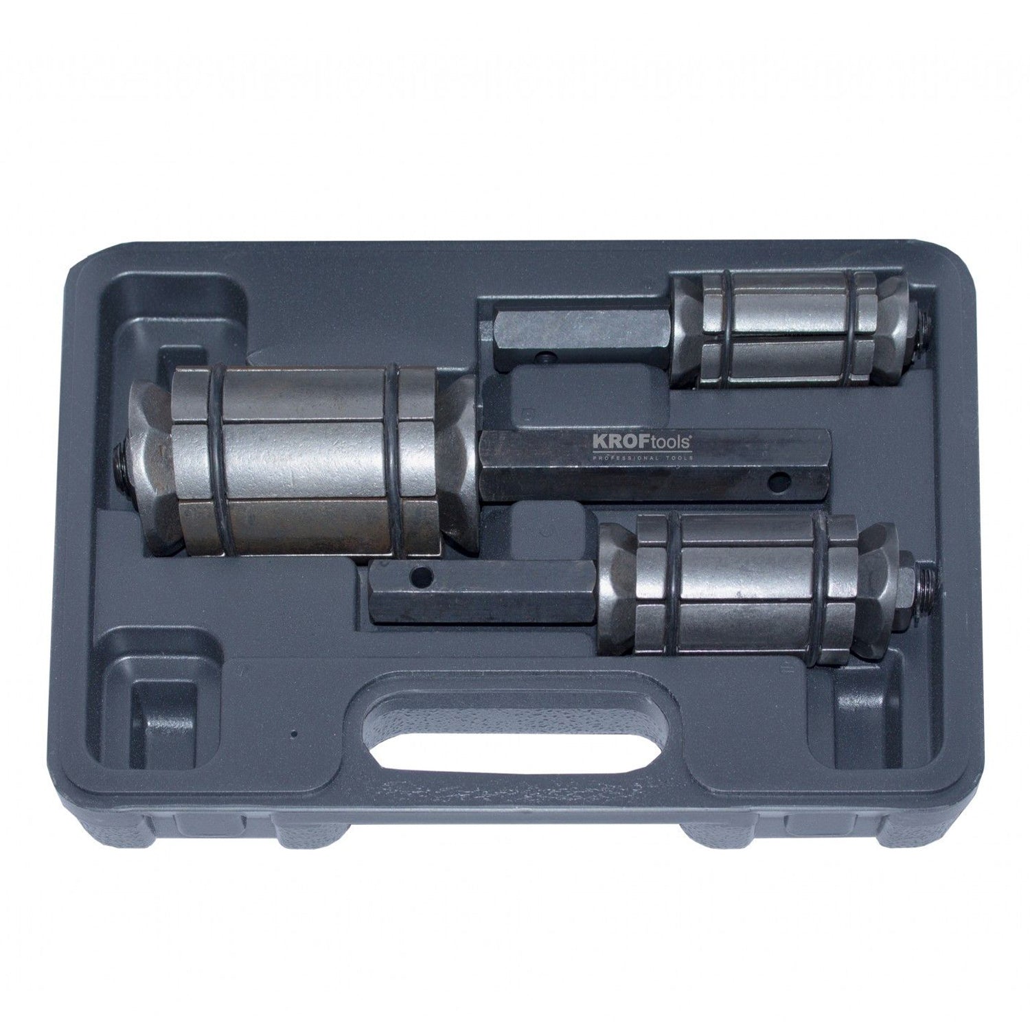 Súprava lisov na roztiahnutie výfukových rúr 3 kusy 30–87 mm kroftools