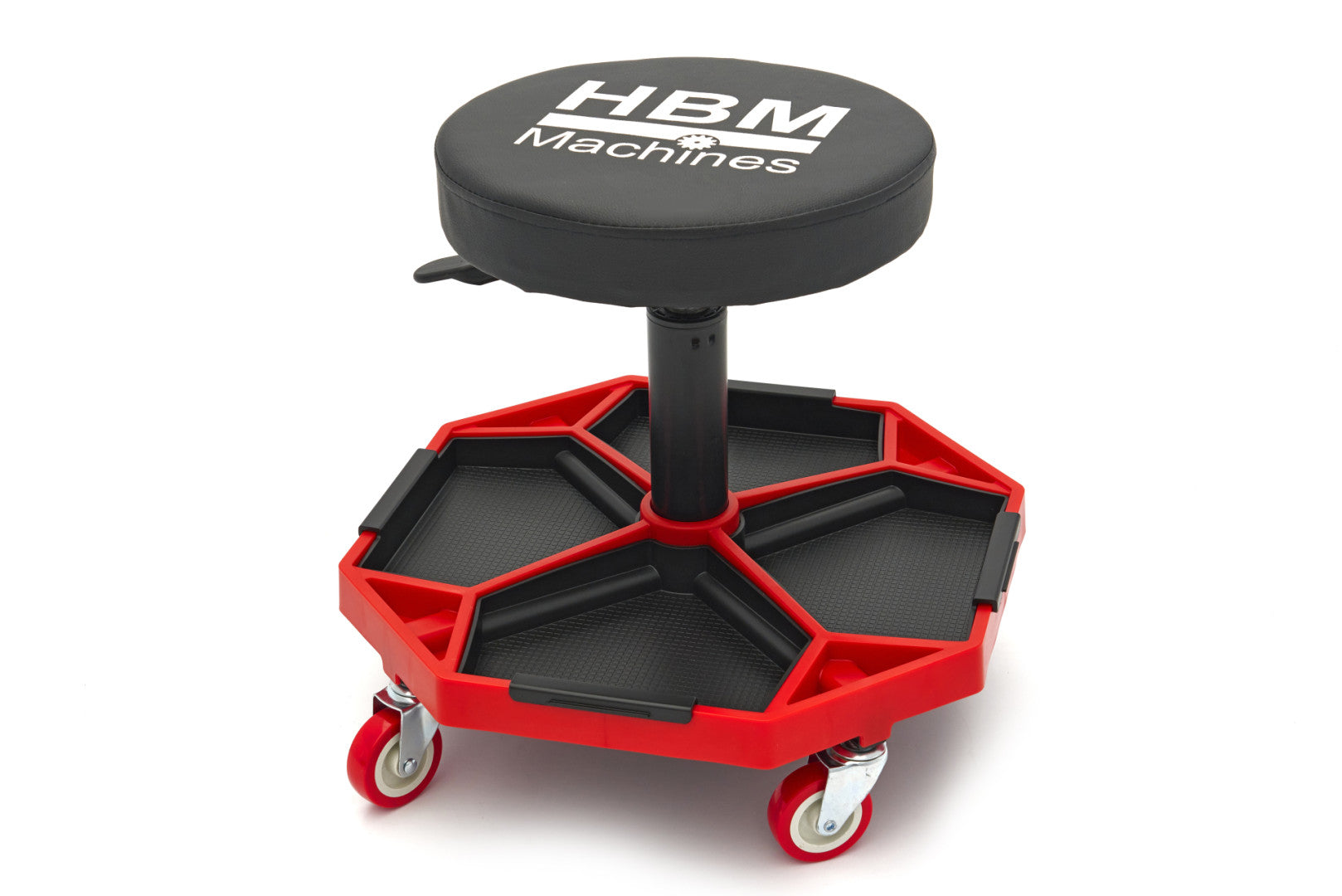 Pracovná - dielenska stolička výškovo nastaviteľná s držiakom na náradie HBM