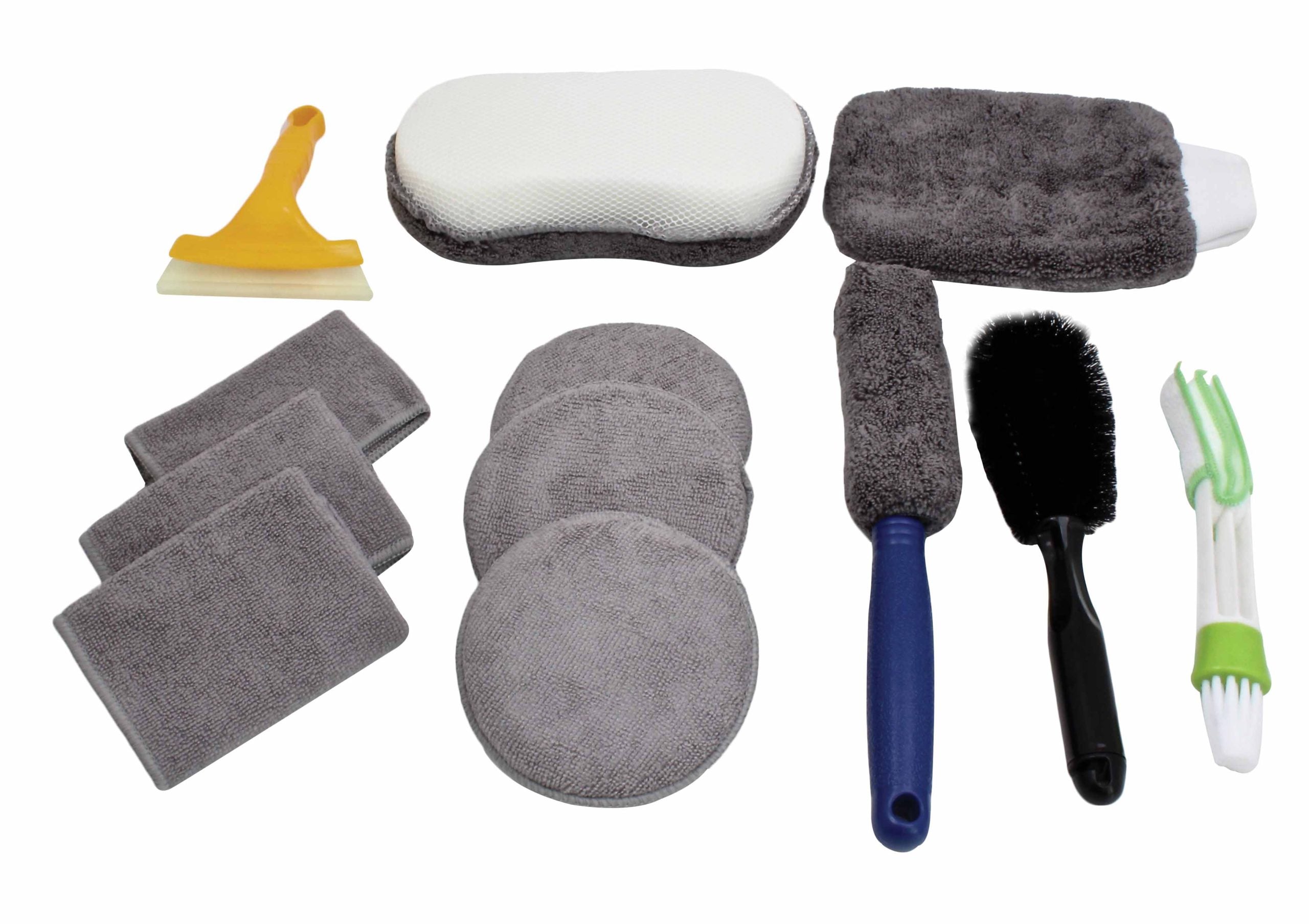 Súprava kefiek a handričiek na čistenie / umývanie interiéru a exteriéru – detailing auta 12 kusov