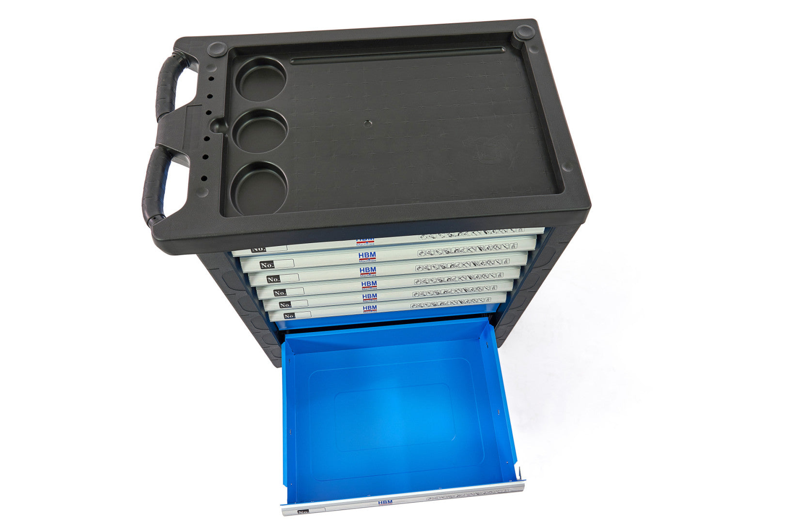 Profesionálna skrinka - dielenský vozík s náradím, so 7 zásuvkami, 196ks náradia, 5 vložiek - premium, HBM Holandsko