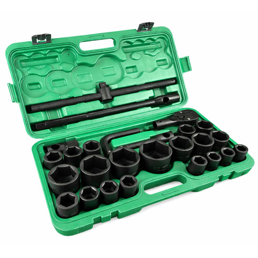 Sada metrických rázových hlavíc - kľúčov, s račňou 3/4" - 1", 26ks Gebo Tools