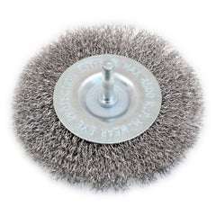 Oceľová drôtená kefa - kotúč so stopkou na vŕtačku 100 x 6mm