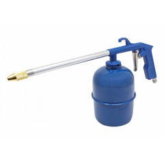 Pneumatická pištoľ na umývanie a odmasťovanie motora, kovová nádržka 1l, dlhá tryska 230mm, 3 - 5bar