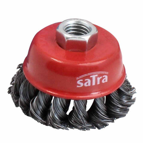 Zkrútená drôtená kefa zvonového typu 75 mm satra