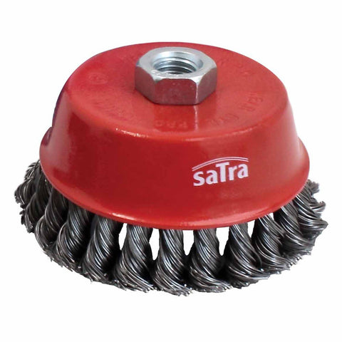 Rotačná drôtená kefa 100mm Satra
