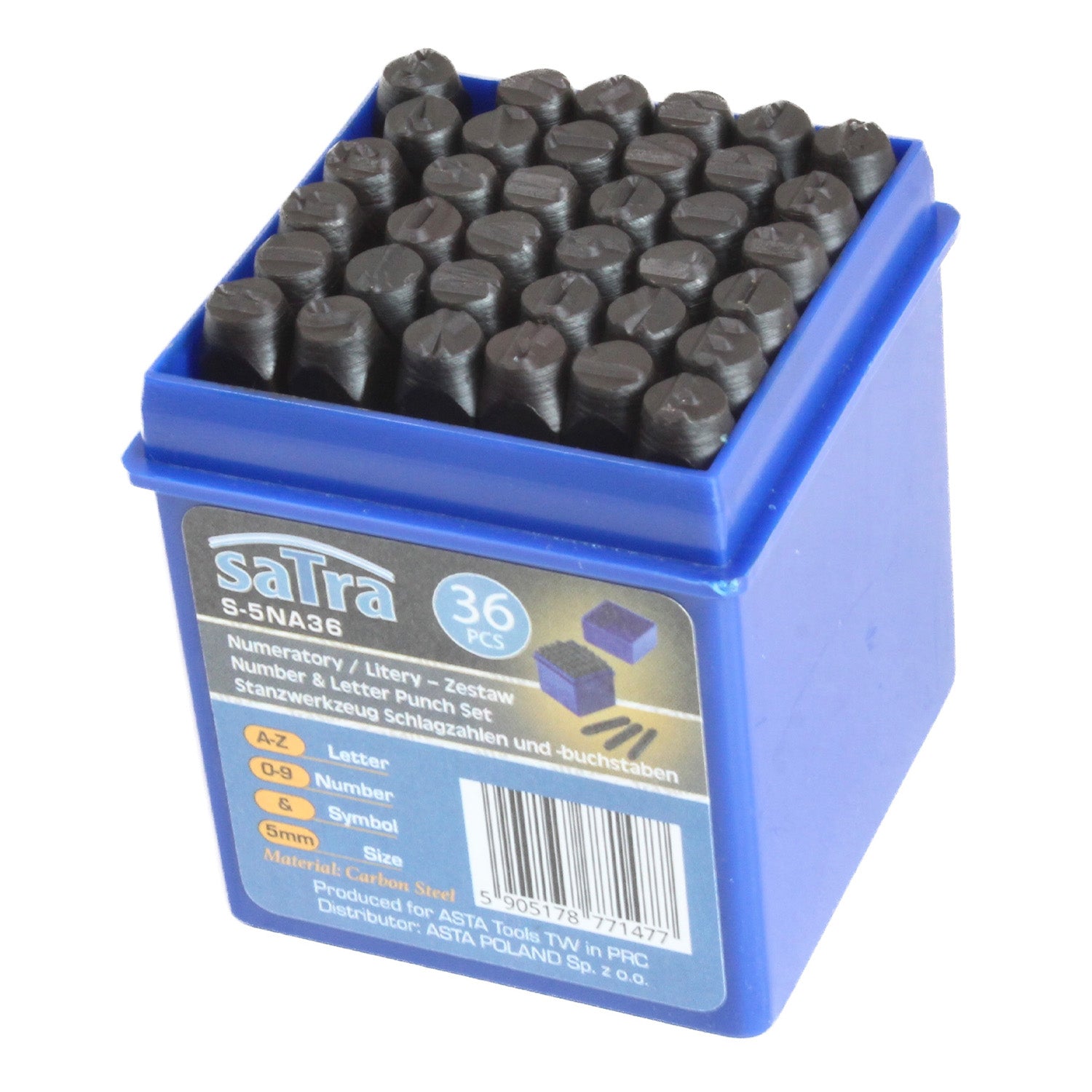 Sada razidiel písmen a číslic 5 mm 36 kusov