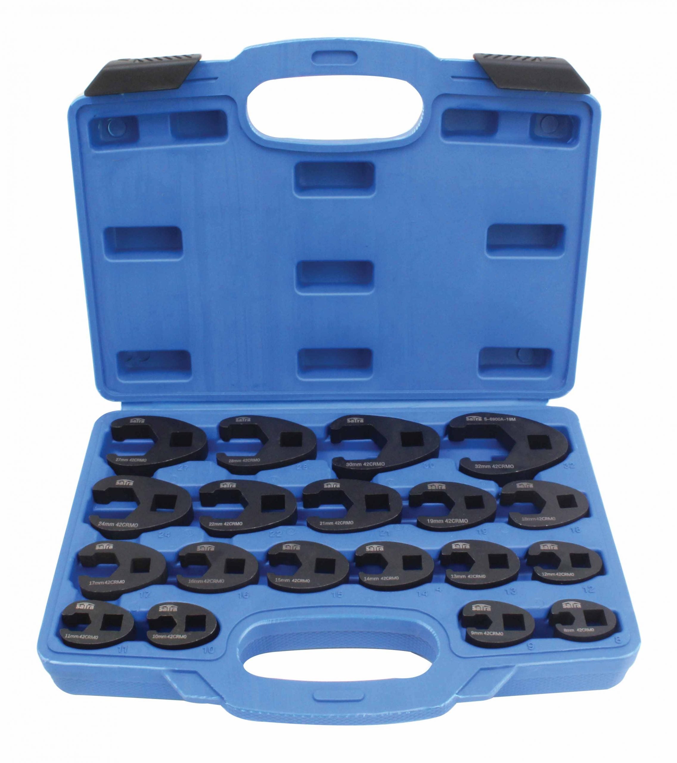 Sada otvorených kľúčov na brzdové a palivové potrubia 8 - 32mm, 19ks Satra
