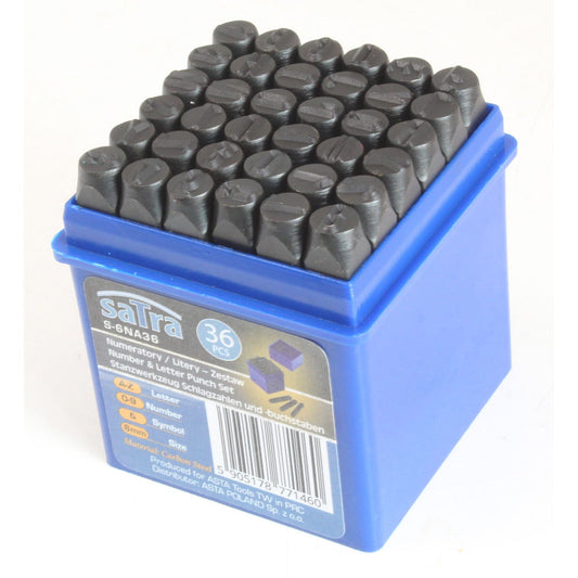 Sada razidiel písmen a číslic 6 mm 36 kusov