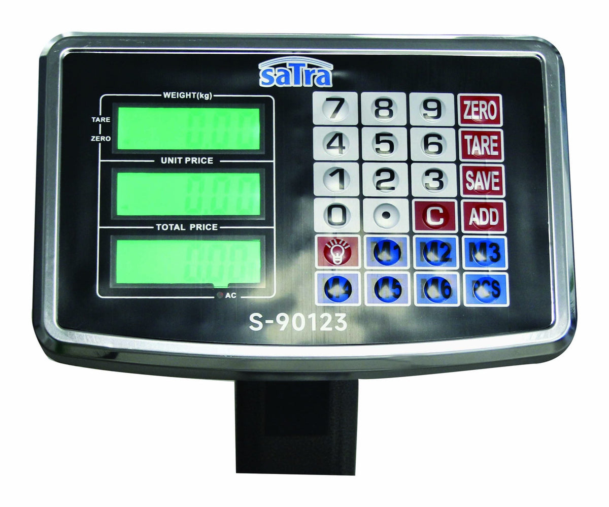 Digitálna plošinová váha, obchodná, s LCD displejom, do 300kg, Satra