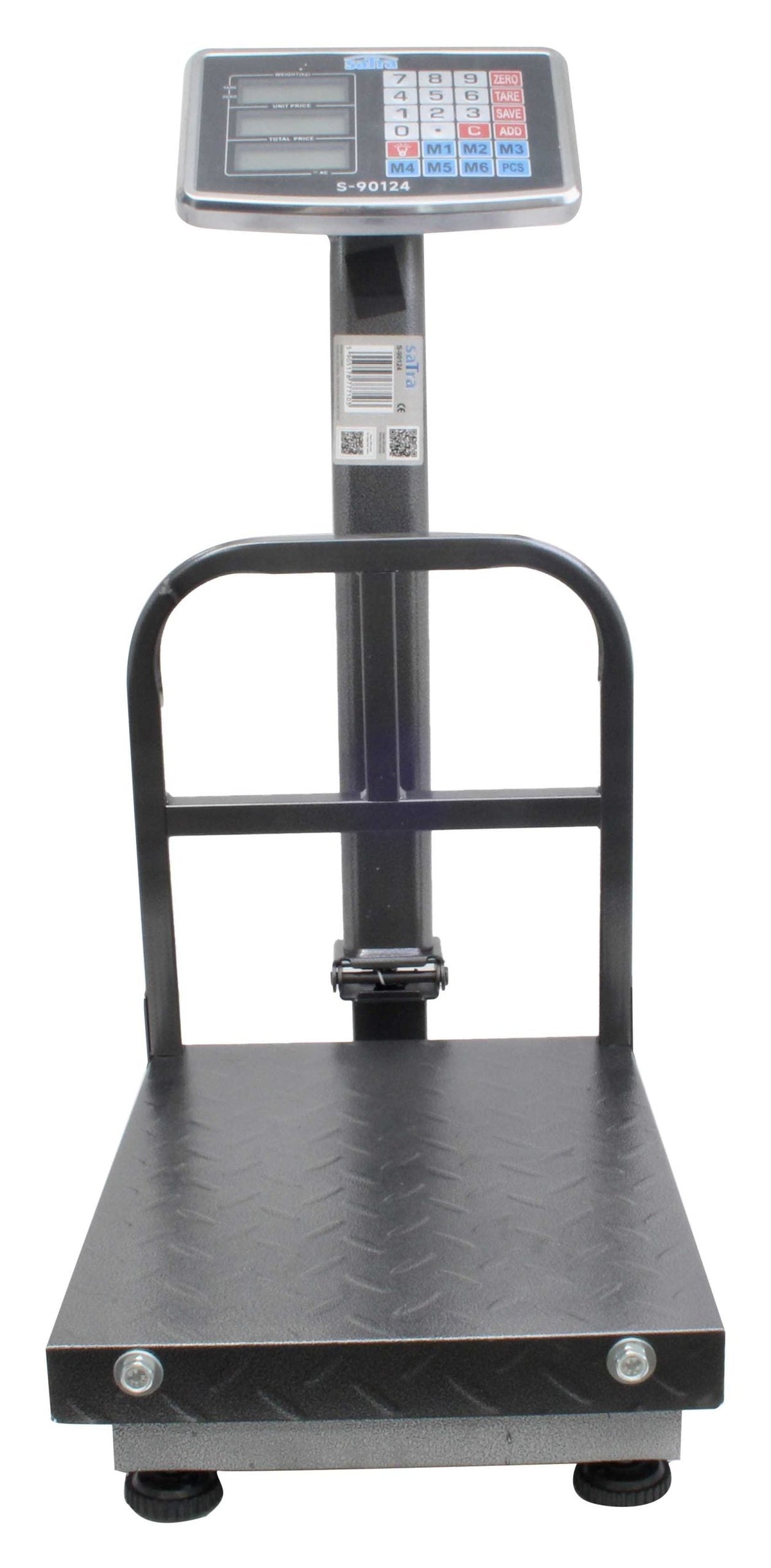Digitálna plošinová váha, obchodná, s LCD displejom, do 150kg Satra
