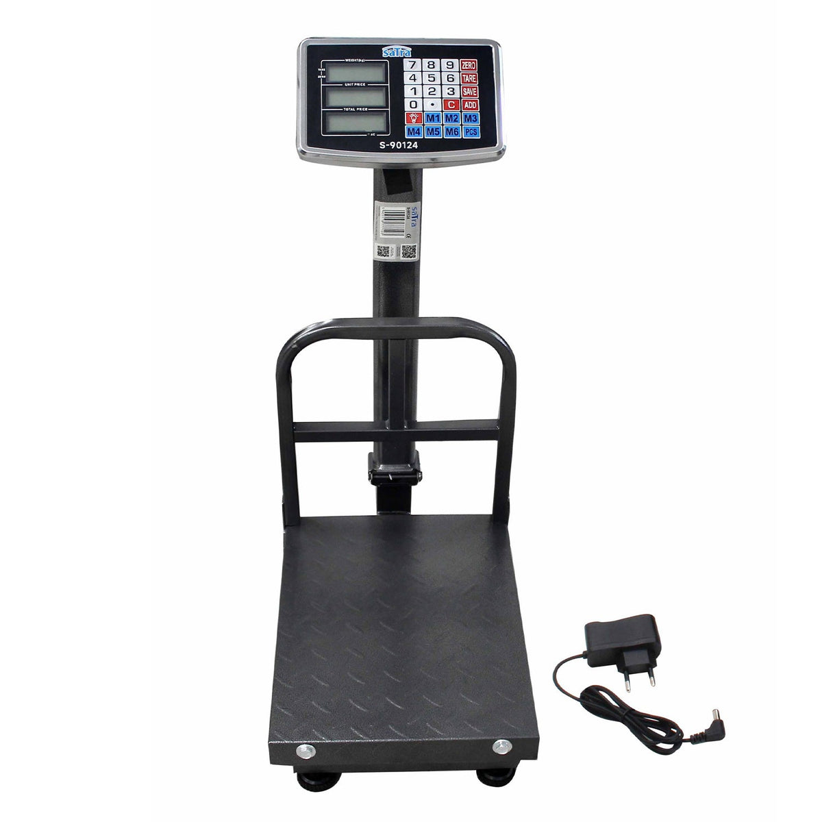 Digitálna plošinová váha, obchodná, s LCD displejom, do 150kg Satra