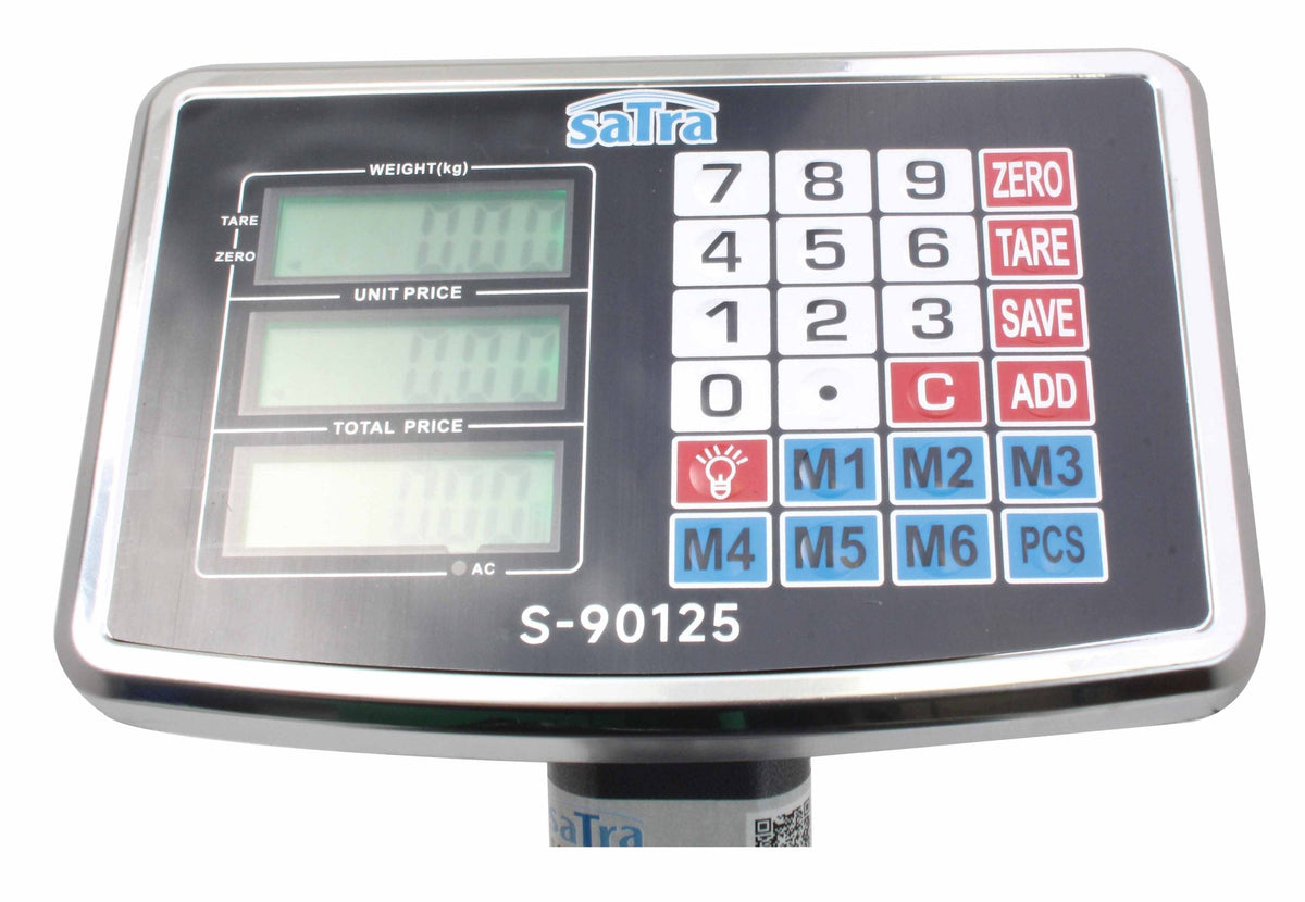 Digitálna plošinová váha, obchodná, s LCD displejom, skladacia, do 60kg Satra
