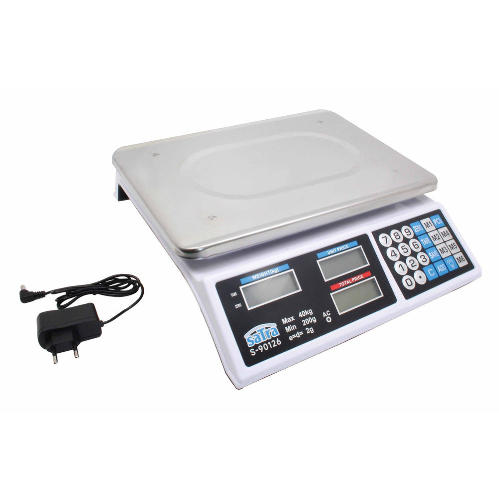 Elektronická obchodná váha s LCD displejom 200g - 40kg Satra