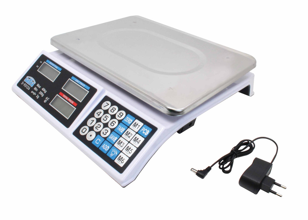 Elektronická obchodná váha s LCD displejom 200g - 40kg Satra