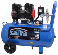 Tichý bezolejový kompresor s nízkou hlučnosťou 50l 1100W 10bar 1,1kW / 1,5hp Satra