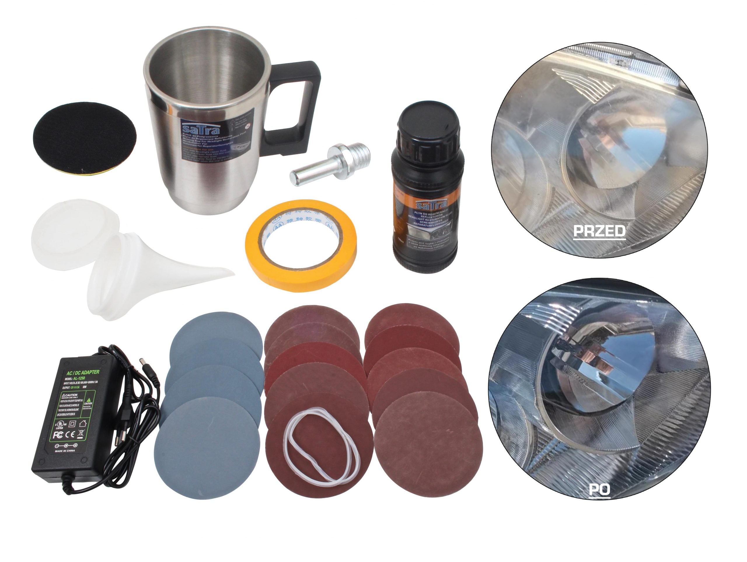 Sada na renováciu svetlomeov s polymérom 23ks Satra