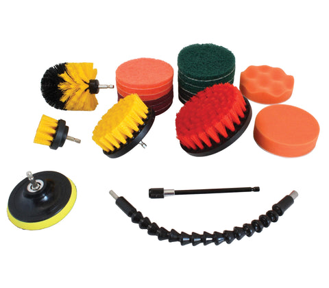 Sada čistiacich kefiek na vŕtačku, 21ks Satra