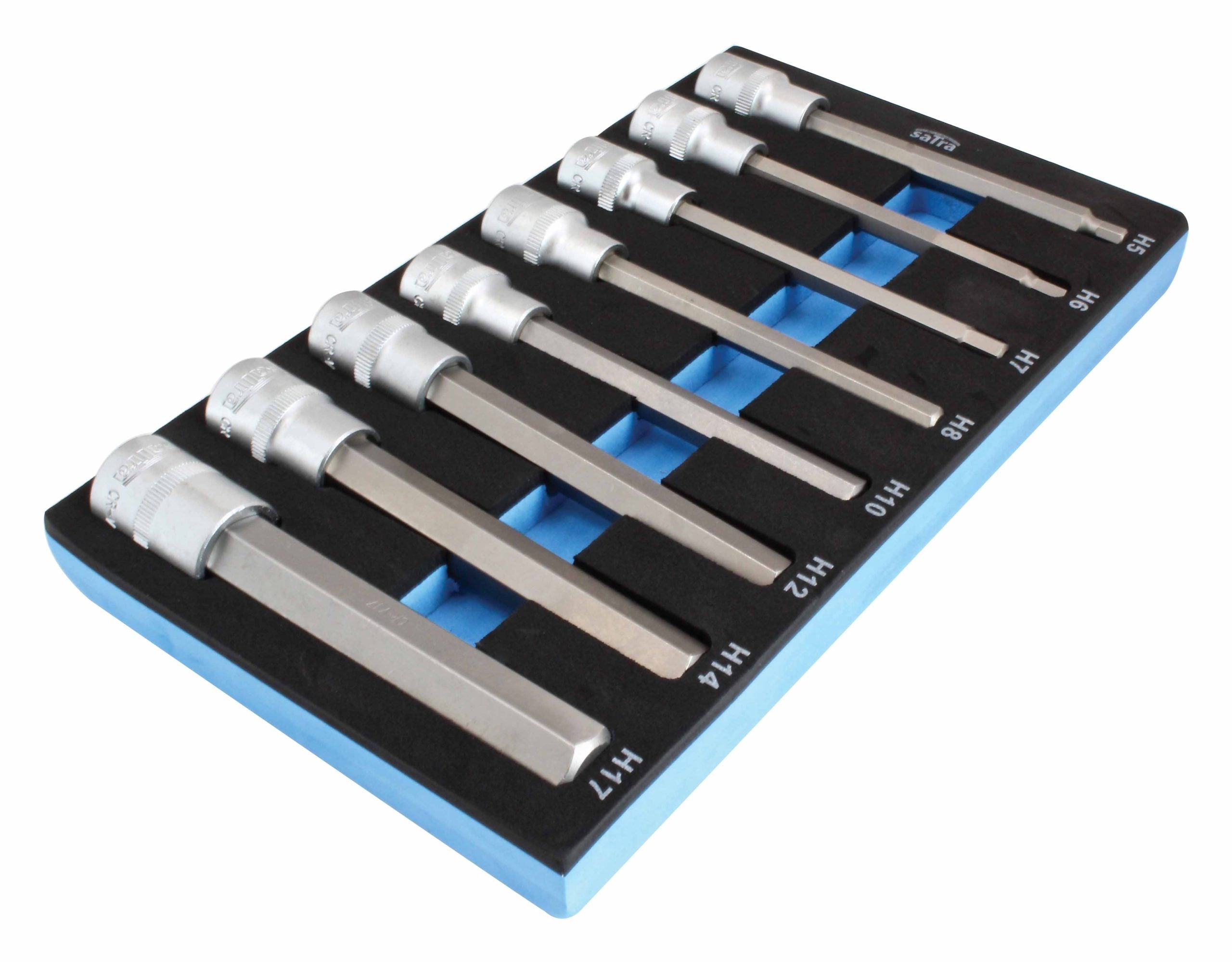 Zásuvkový modul – bity HEX Imbus 1/2", dĺžka 140 mm, 5–17 mm – 8 dielov