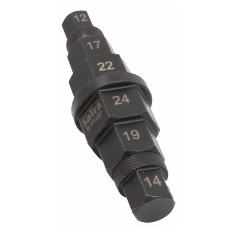 Šesťhranný kľúč na prednú os motocykla 3/8 12–24 mm