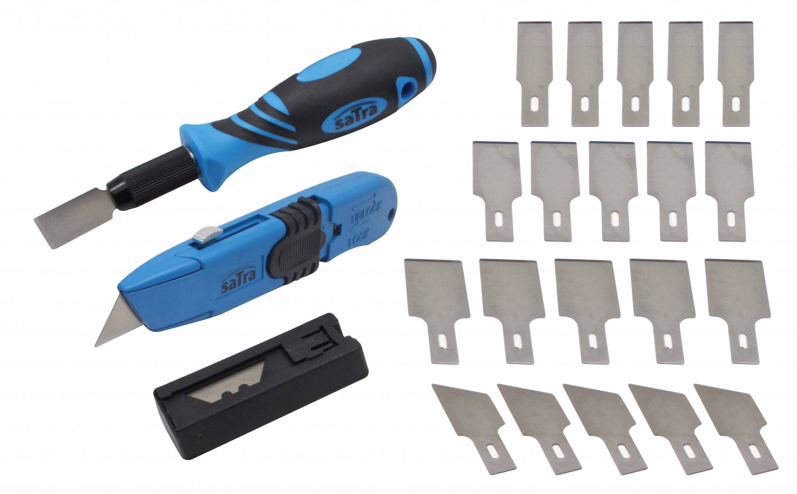 Súprava škrabiek a rezákov 30 kusov satra