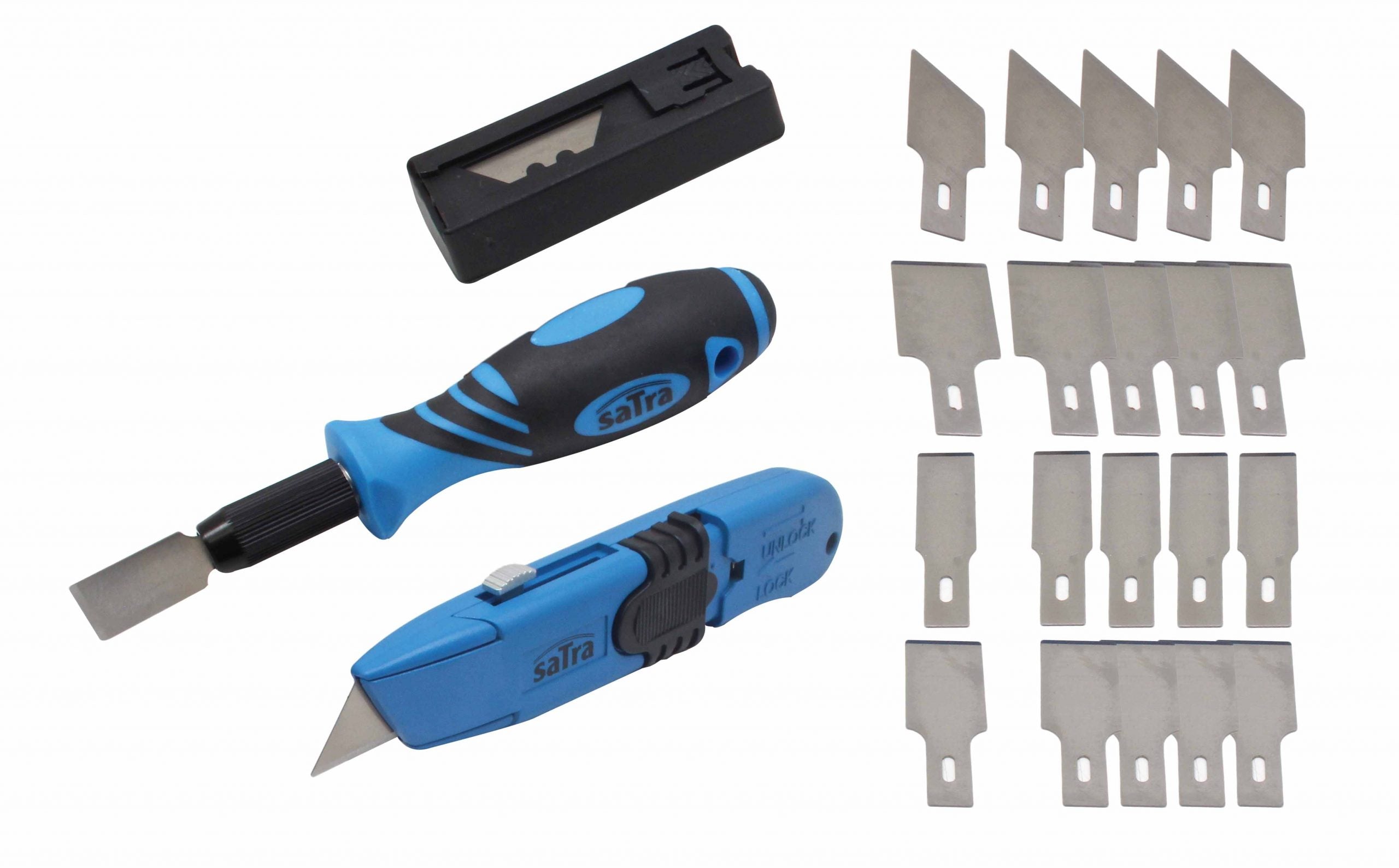 Súprava škrabiek a rezákov 30 kusov satra