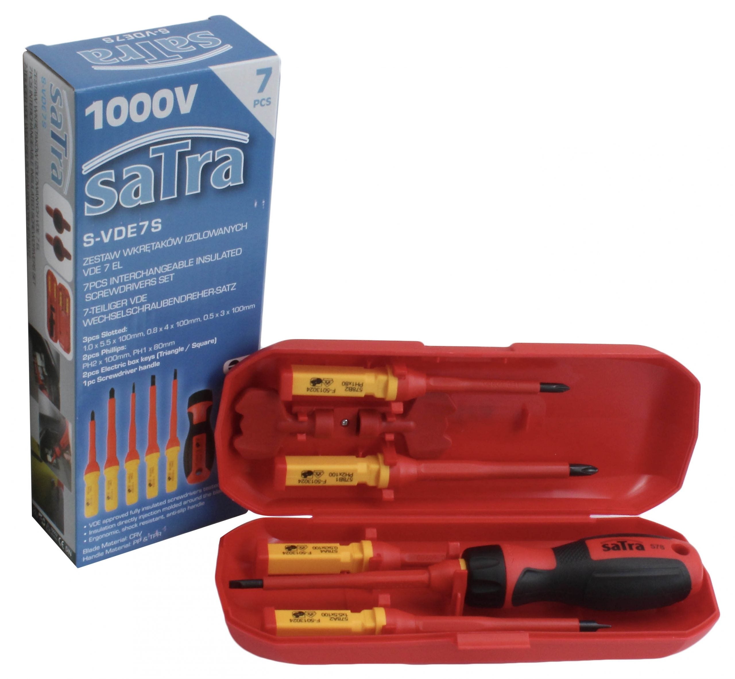 Sada vde elektrikárskych skrutkovačov s vymeniteľnými hrotmi 8 kusov