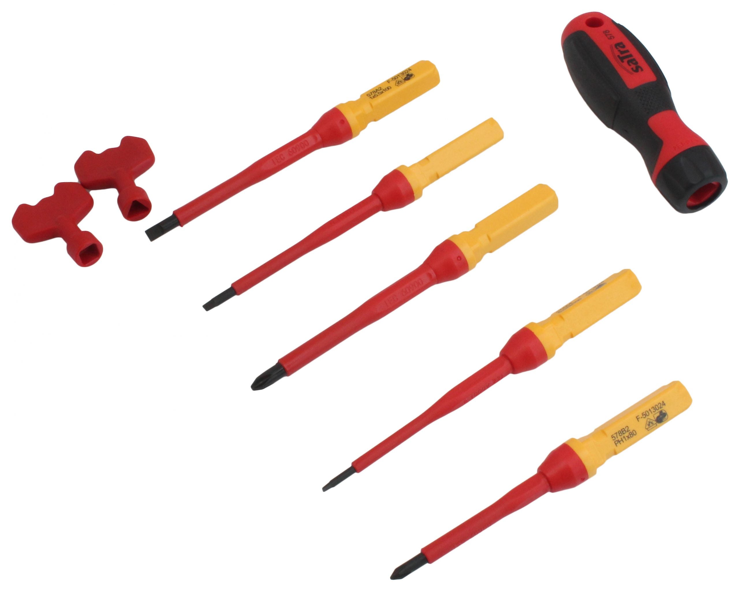 Sada vde elektrikárskych skrutkovačov s vymeniteľnými hrotmi 8 kusov