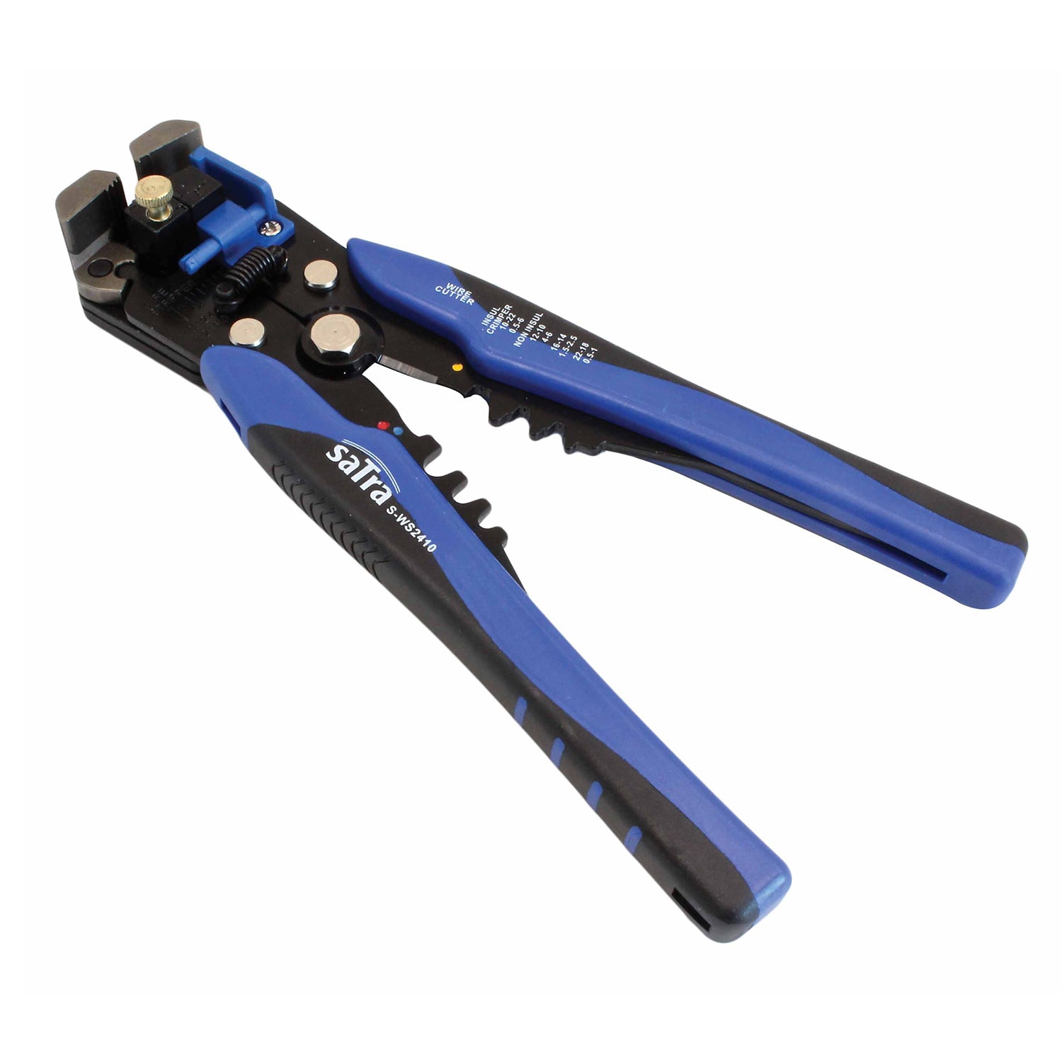 Automatické viacúčelové kliešte na lisovanie, odizolovanie a strihanie elektrických káblov 0,2 – 6,0mm Satra