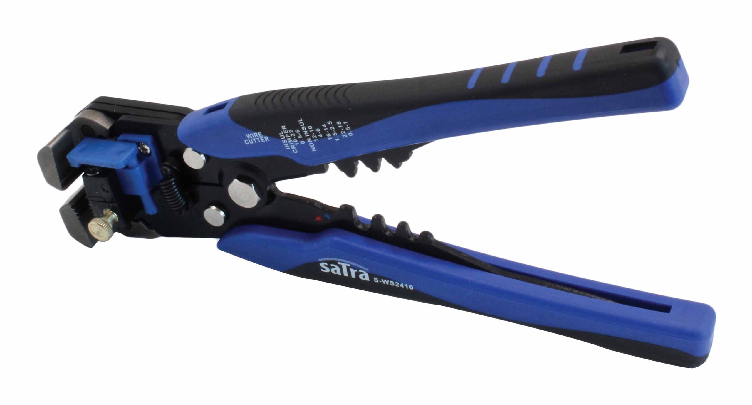 Automatické viacúčelové kliešte na lisovanie, odizolovanie a strihanie elektrických káblov 0,2 – 6,0mm Satra