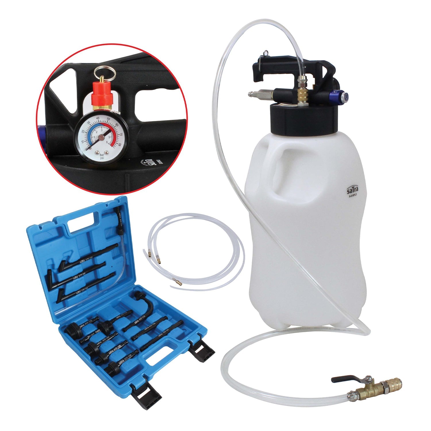 Pneumatická plnička a odsávačka oleja z prevodovky 10l